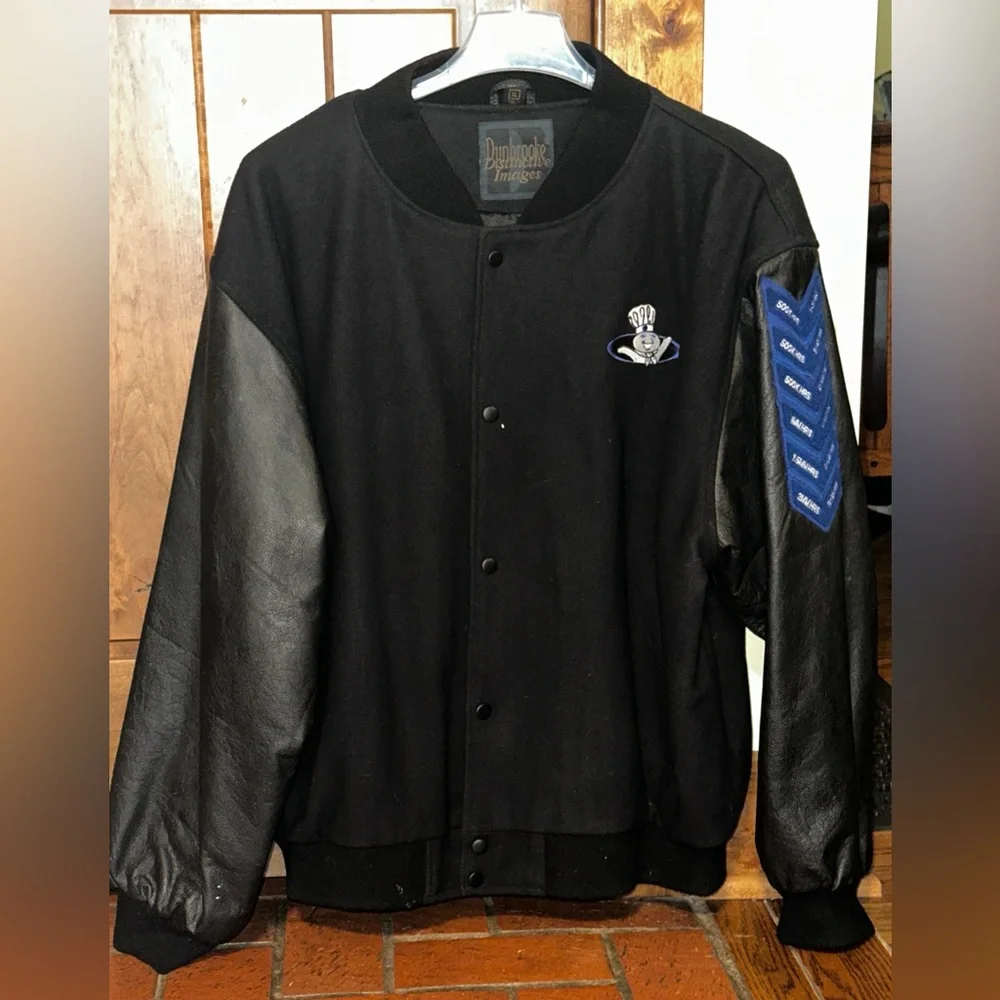 Pillsbury Doughboy Poppin Fresh Varsity Letter Jacket Coat Leather XL